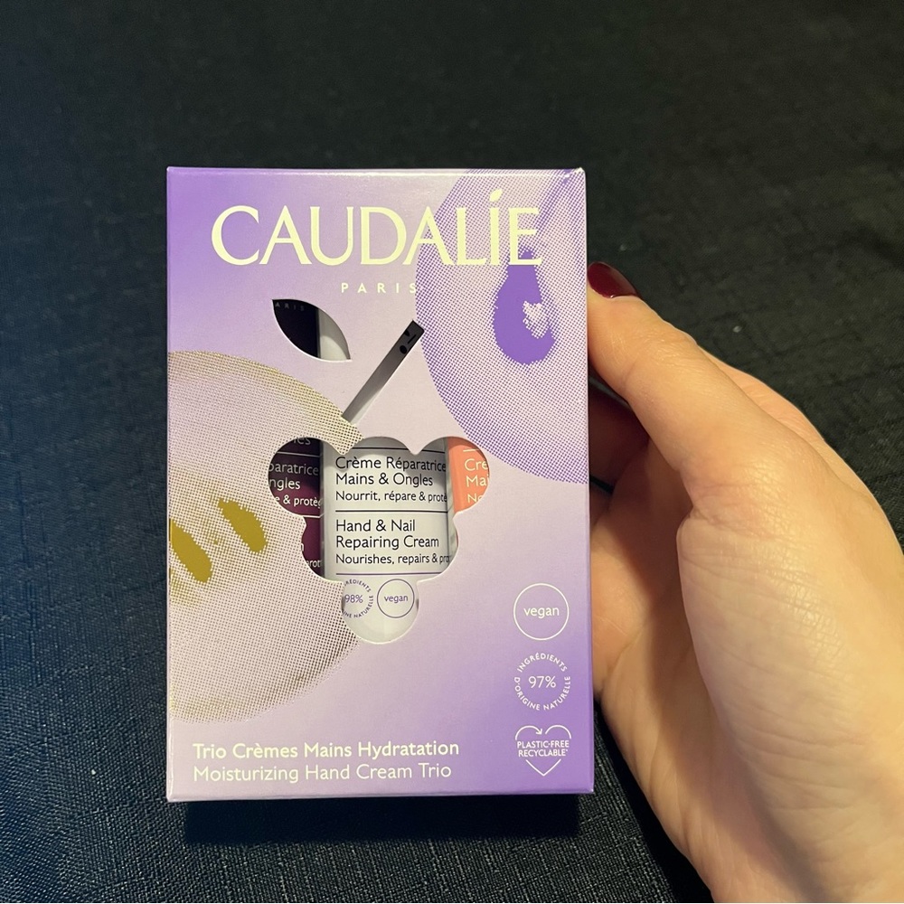 SEALED Caudalie Moisturizing hand cream trio